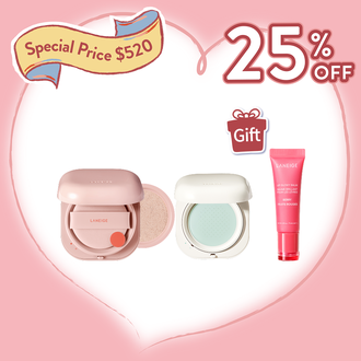 【Free Lip Glowy Balm】NEO Cushion (Glow) 21N1 and NEO Powder Set (Value: $700)